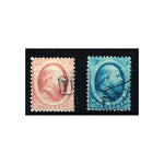 Netherlands 1864 5c Blue & 10c Rose, f/u SG8-9