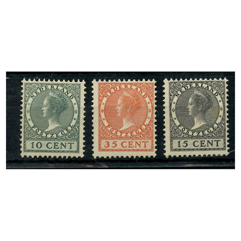Netherlands 1924 Philatelic Exhibition, u/m, minute scattered tone spots. SG290-92