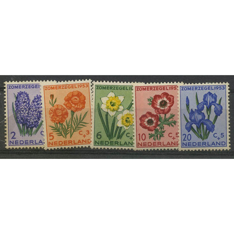 Netherlands 1953 Flowers, fresh mtd mint. SG764-68