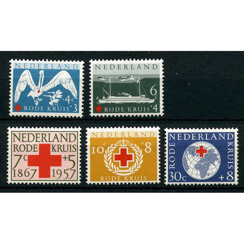 Netherlands 1957 Red Cross society, fresh mtd mint. SG850-54