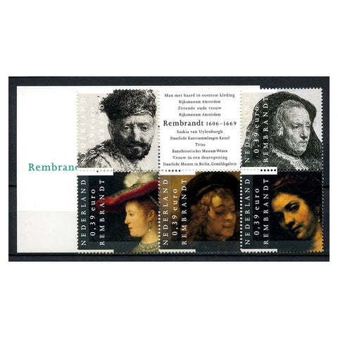 Netherlands 2006 Rembrandt, u/m. SG2533-7+ MS2538