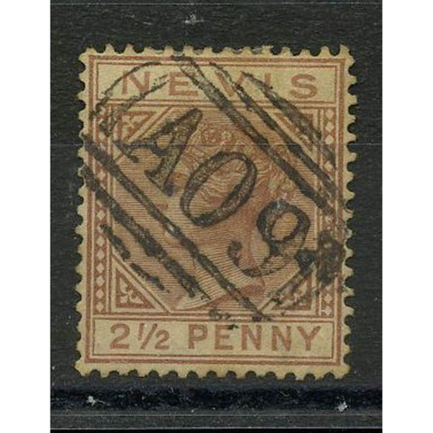 Nevis 1882-1900 2_d Red-brown, fine A09 used, toned overall. SG28