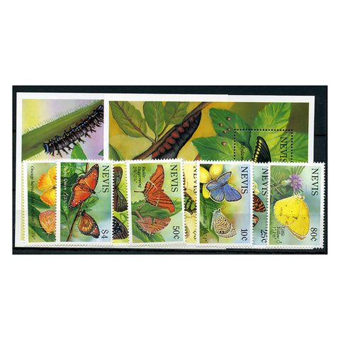 Nevis 1993 Butterflies, u/m. SG744-51+ MS752(2)