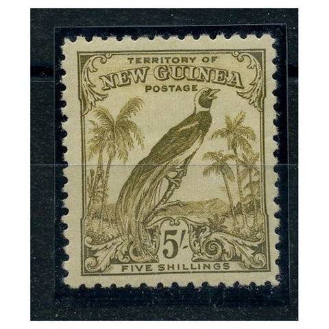 New Guinea 1932-34 Bird without dates 5/- mtd mint (slight thin at edge). SG187