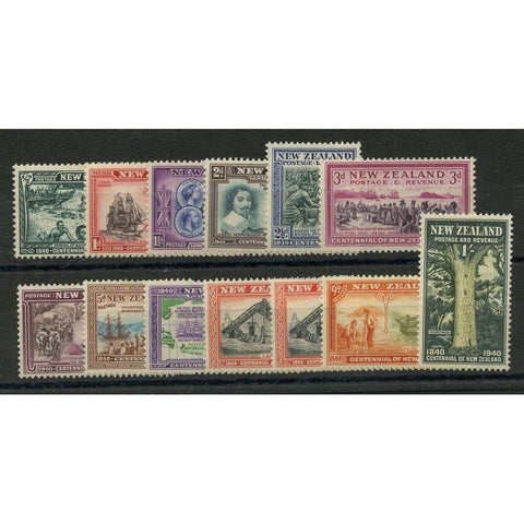 NZ 1940 Centennial (13v), fresh mtd mint, 1d stained. SG613-25