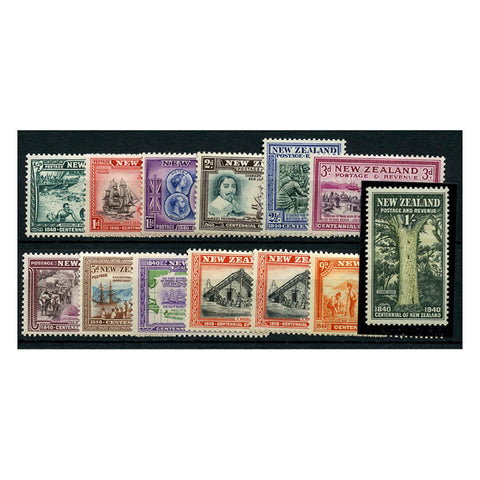 New Zealand 1940 Centennial set, fine mtd mint, 8d minor gum thin. SG613-25