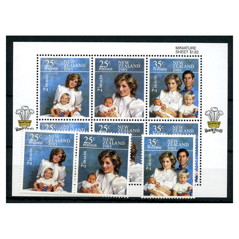New Zealand 1985 Health - Princess Diana, u/m. SG1372-4+ MS1375