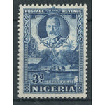 Nigeria 1936 3d Blue Perf.121/2 x131/2, fine mtd mint bar top right corner crease (not visible on front), scarce stamp. SG38a