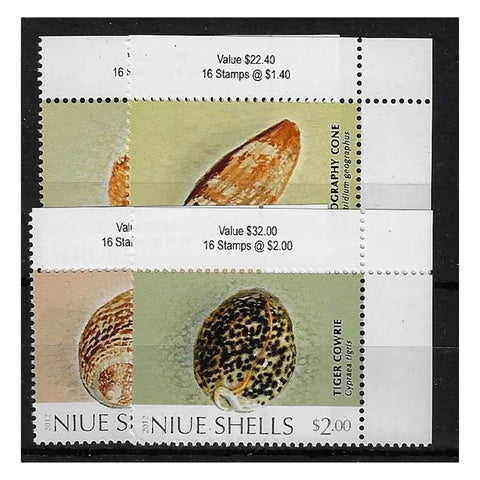 Niue 2012 Shells, u/m. SG1081-84