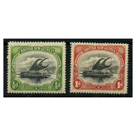Papua 1901-05 ½d, 1d Vertical wmk, fine mtd mint, minor gum tone. SG9-10