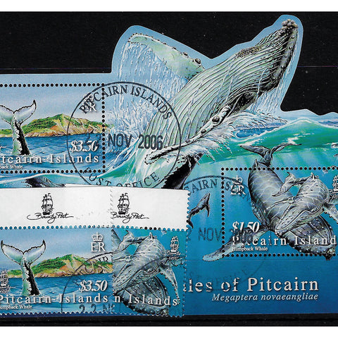 Pitcairn Island 2006 Humpback Whales, cto used SG721-2+MS723