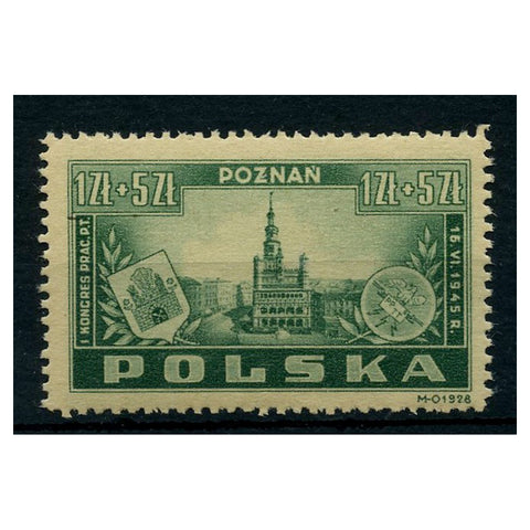 Poland 1945 Postal Employees Congress 1z, u/m. SG530