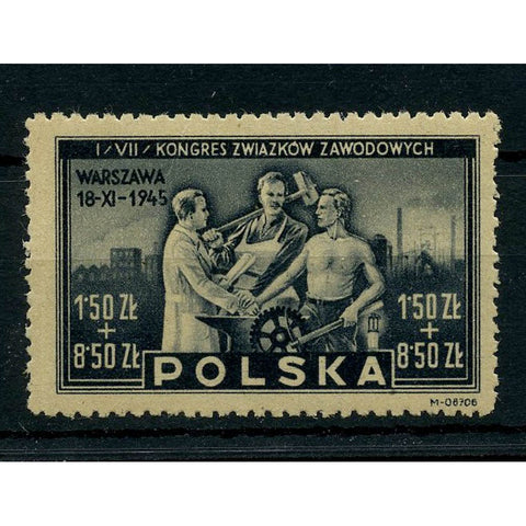 Poland 1945 Trades unions congress, mtd mint. SG546