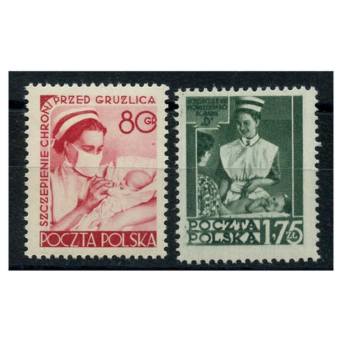 Poland 1953 National health service, u/m. SG823-24