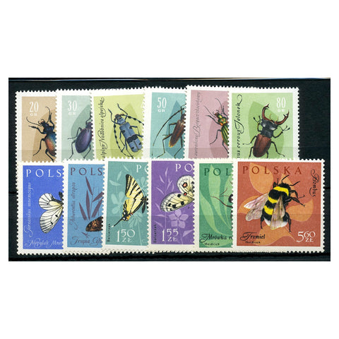 Poland 1961 Insects, u/m. SG1269-80