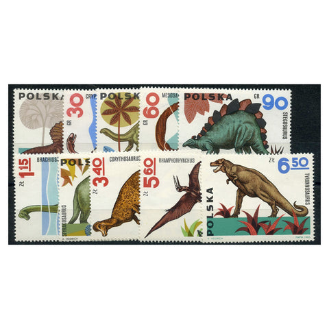 Poland 1965 Prehistoric Animals (1st series) u/m. SG1549-58