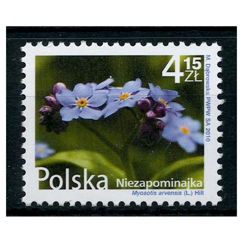 Poland 2010 4.15zl Forget-me-not, u/m. SG4429