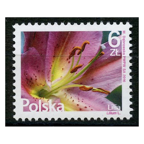 Poland 2016 Flowers & Fruit - Lily, u/m. SG4754