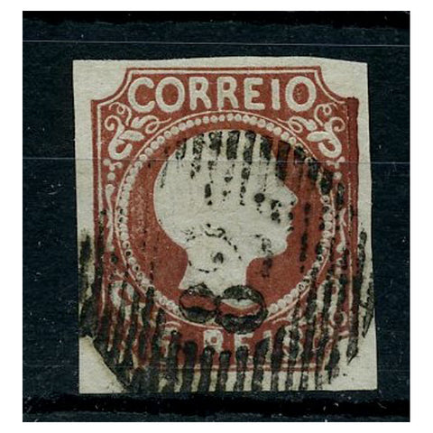 Portugal 1855-56 5R Red-brown, with good even 4 margins with "82" in barred cancel, fresh colour of the early