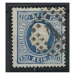 Portugal 1867-70 120r Blue, fine used. SG64