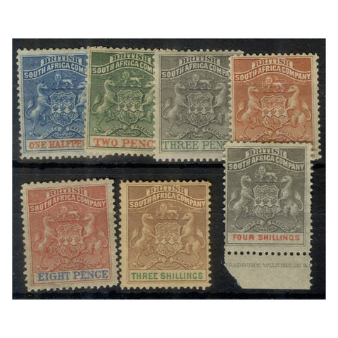 Rhodesia 1892-94 Definitive set to 4/-, good to fine mtd mint. SG18-26