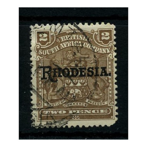 Rhodesia 1909-12 2d Brown, cds used. SG102