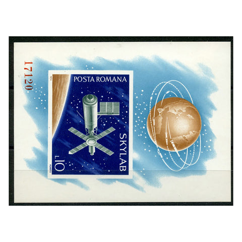 Romania 1974 10l Skylab, miniature sheet from restricted pnt, u/m. SG Mentioned