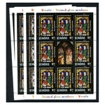 Romania 2011 Stained Glass Windows, u/m. SG7154-57 x 8+ label sheetlets