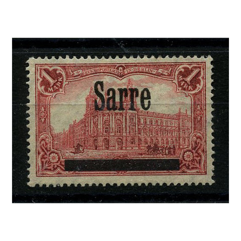 Saar 1920 1m Carmine-red, 25x17 perfs, u/m. SG17ba