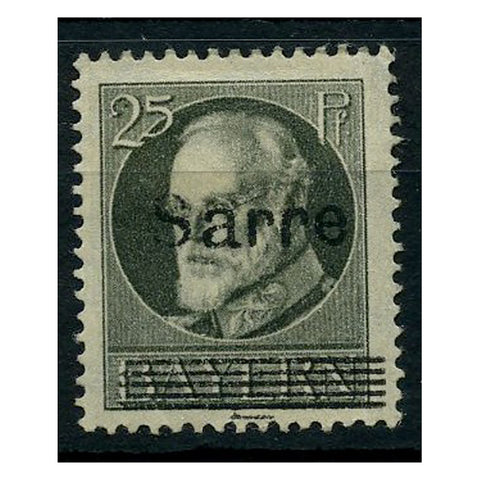 Saar 1920 Ovpt on Bavaria 25pf grey, fresh mtd mint. SG20