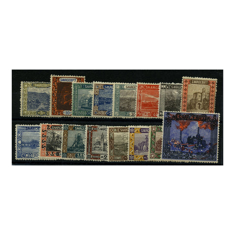 Saar 1921 Pictorial definitive set, fresh mtd mint. SG53-68