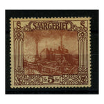 Saar 1922 5f Factory, mtd mint. SG97