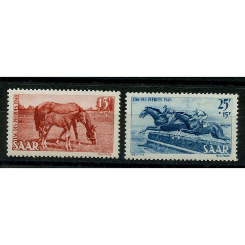 Saar 1949 Horse Day, mtd mint. SG262-63