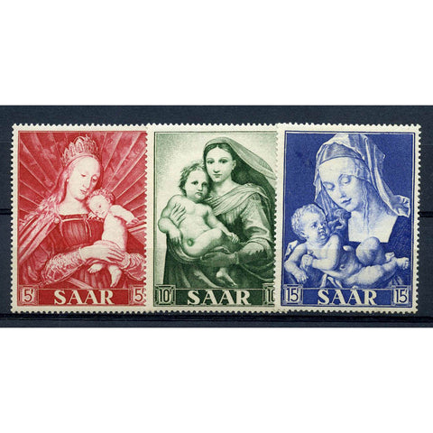Saar 1954 Marian year, fresh lightly mtd mint. SG348-50