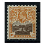 St Helena 1903 1/- Brown & brown-orange, fine mtd mint. SG59