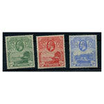 St Helena 1922 ½d Green, 1½d Scarlet & 3d Blue, all fine mtd mint. SG89-91