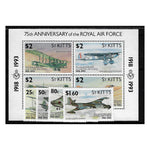 St. Kitts 1993 75th Anniv of RAF, u/m. SG369-72+ MS373