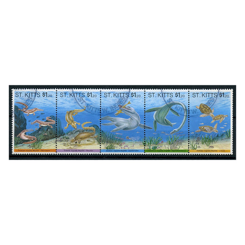 St Kitts 1994 Pre-historic Aquatic Reptiles, cto used. SG390-94