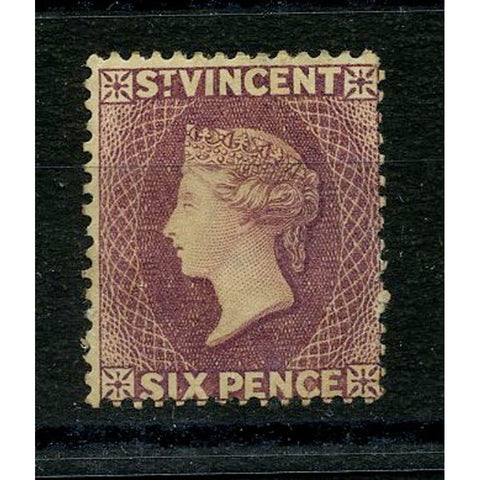 St. Vincent 1888-93 6d Violet, good to fine mtd mint, gum tone. SG52