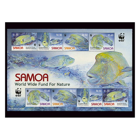 Samoa 2006 Humphead Wrasse (WWF), u/m, bottom row of perfs OMITTED. SGMS1182var