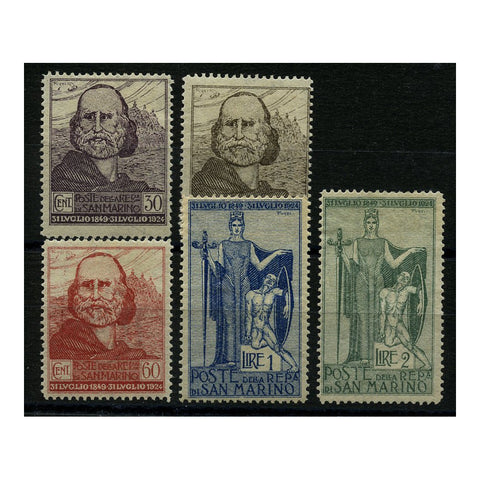 San Marino 1924 Garibaldis Refugee, fine mtd mint. SG102-06