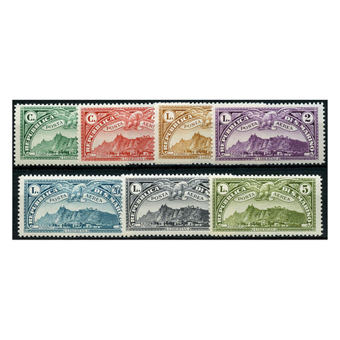 San Marino 1931 Air complete set to 5L fine mtd mint. SG164-70