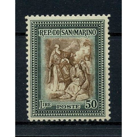 San Marino 1947 50L Reconstruction blue & brown, fine mtd mint. SG344