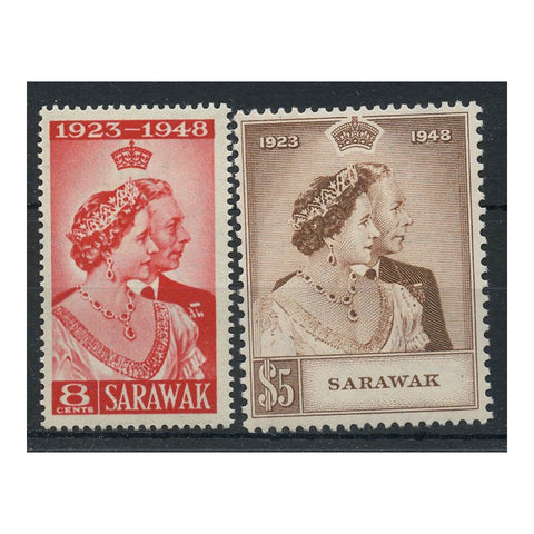 Sarawak 1948 Silver Wedding, mtd mint. SG165-66