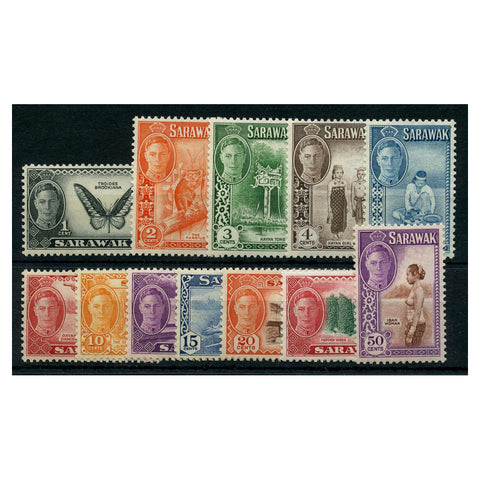 Sarawak 1950 Pictorial definitive short set to 50c, fresh mtd mint. SG171-82