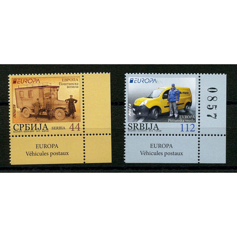 Serbia 2013 Europa - Postal Vehicles, u/m SG610-11