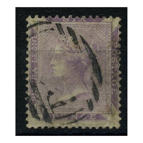 Sierra Leone 1859-74 6d Dull-purple, no wmk, good to fine used. SG1