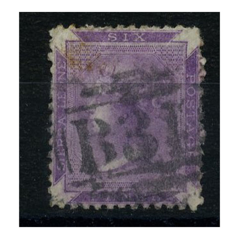 Sierra Leone 1872-74 6d Reddish-violet, no wmk, perf 12-1/2, good used. SG3