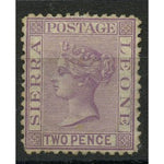 Sierra Leone 1873 2d Magenta, perf 12.5, wmk upright, mtd mint, blunt corner. SG12