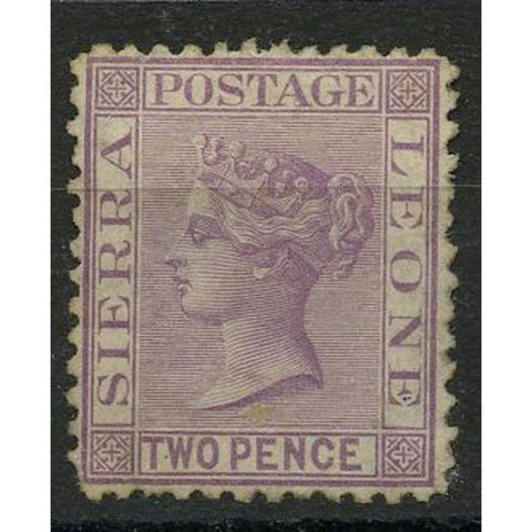 Sierra Leone 1873 2d Magenta, perf 12.5, wmk upright, mtd mint, blunt corner. SG12
